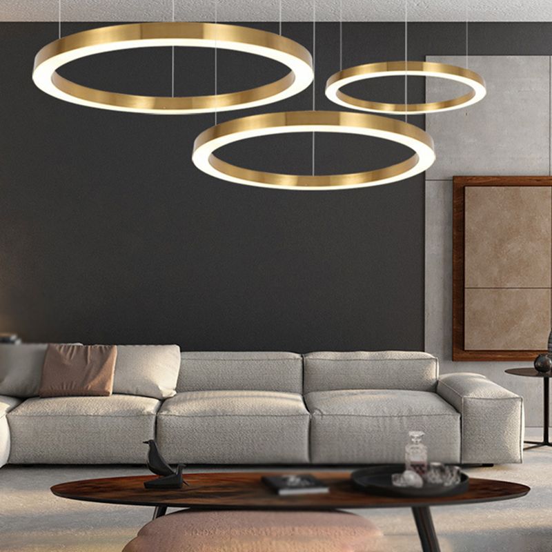Arisha Modern Ring Metal Pendant Light, Gold - Neutralighting