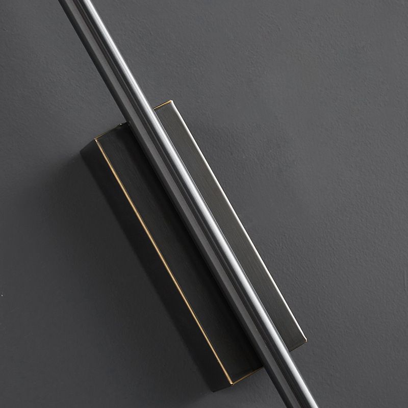 Arisha Modern Linear Metal&Acrylic Bedroom Wall Lamp, Black/Brass - Neutralighting