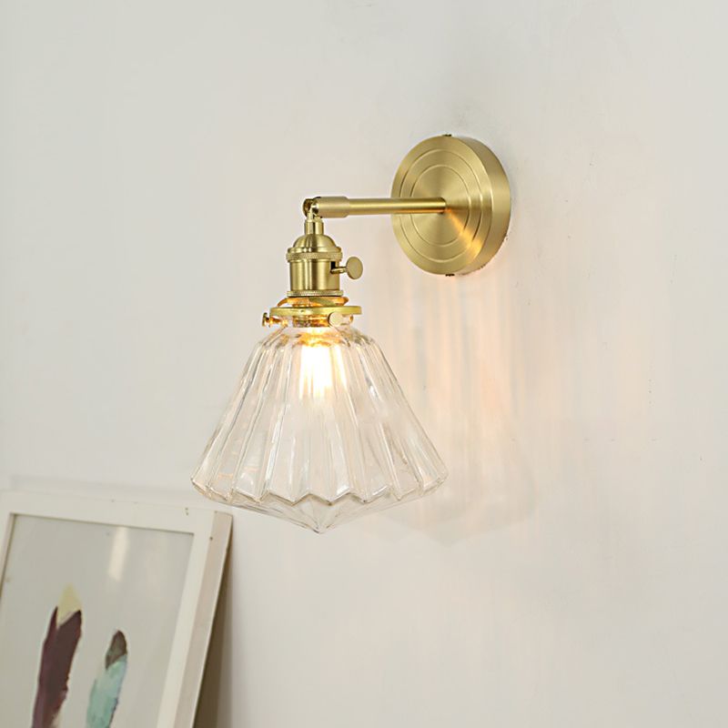 Valentina Luxury Globe/Flower Glass Vanity Wall Lamp, Gold, Bedroom - Neutralighting