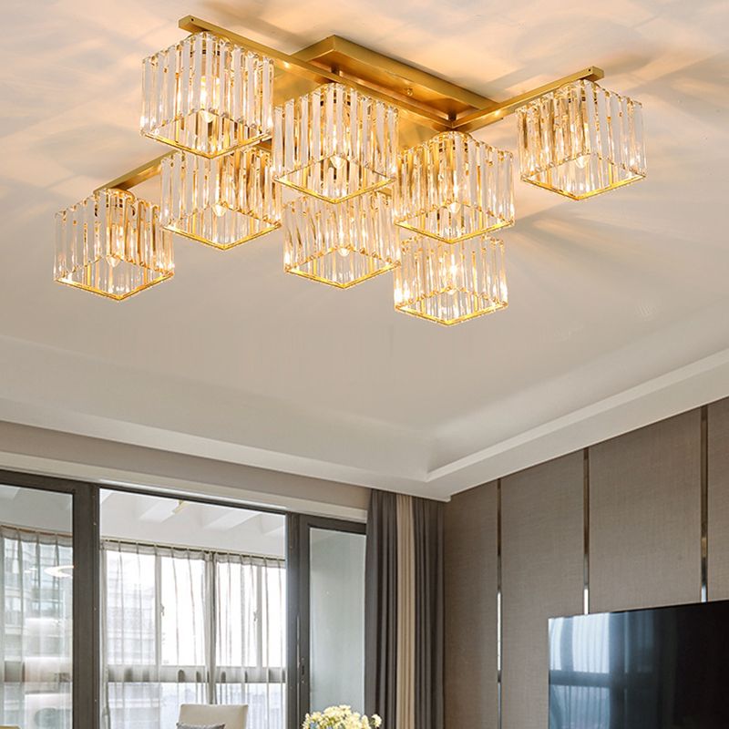 Kristy Modern Flush Mount Ceiling Light, Black/Gold - Neutralighting