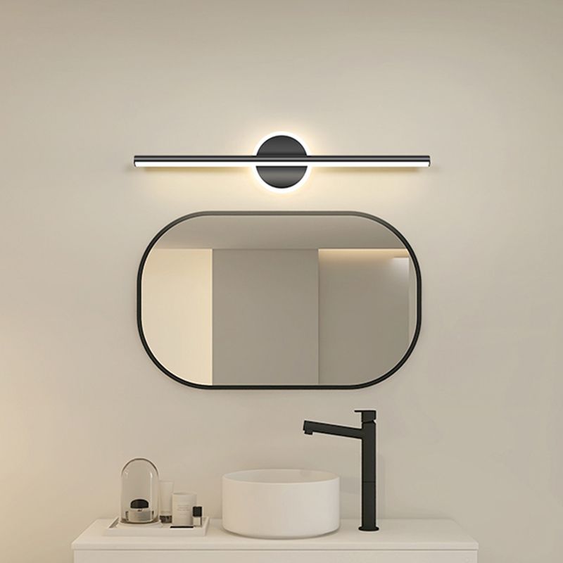 Arisha LED Linear Mirror Front Vanity Wall Lamp, Black/Gold - Neutralighting