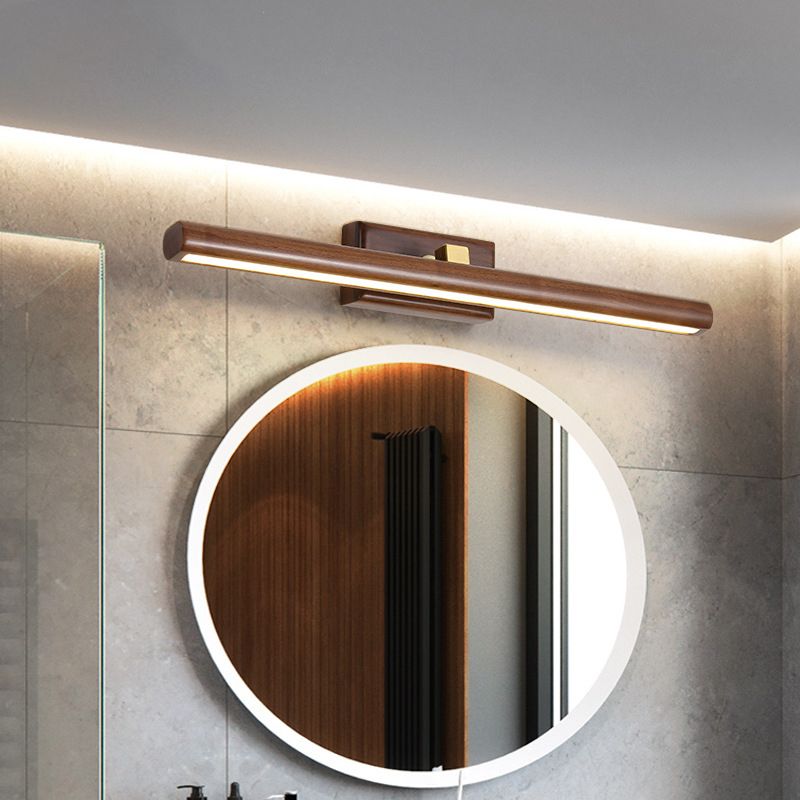 Muto Vanity Rotatable Mirror Front Vanity Wall Lamp, Wood - Neutralighting