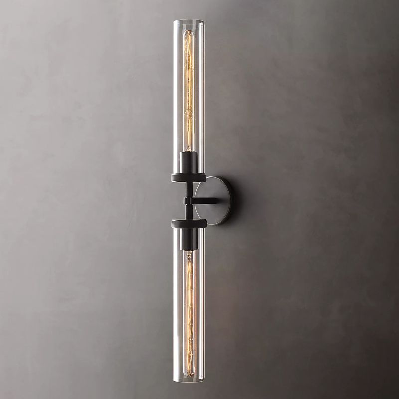 Arisha Modern Cylindrical Metal Led Wall Lamp, Black/Copper - Neutralighting