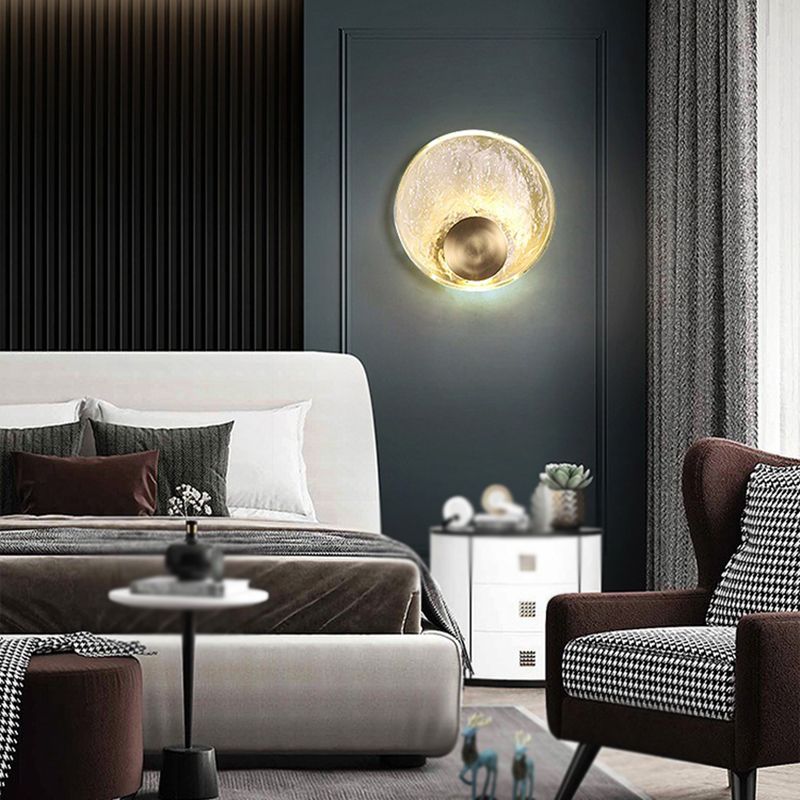 Kristy Art Deco Globe Crystal&Metal Bedroom Wall Lamp, Gold - Neutralighting