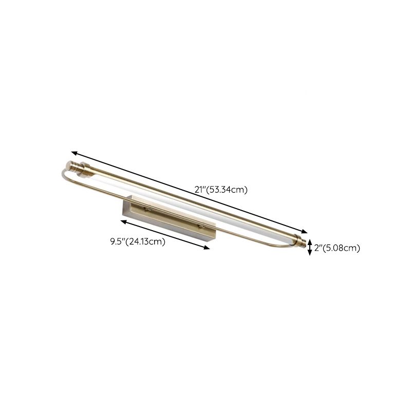 Arisha Modern Linear Metal Vanity Wall Lamp, Gold - Neutralighting