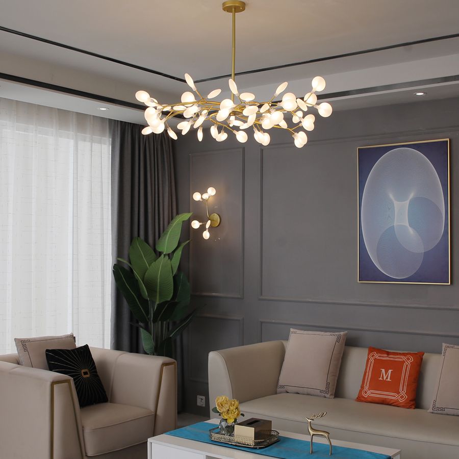 Olivia Unique Branch Firefly Sputnik Art Deco Chandelier - Neutralighting