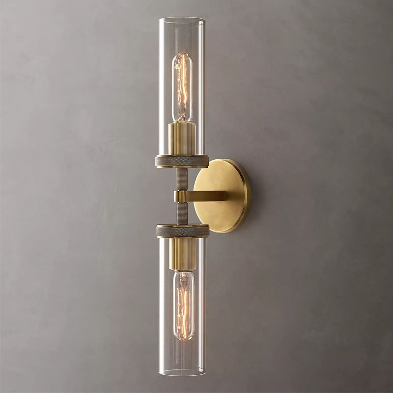 Arisha Modern Cylindrical Metal Led Wall Lamp, Black/Copper - Neutralighting