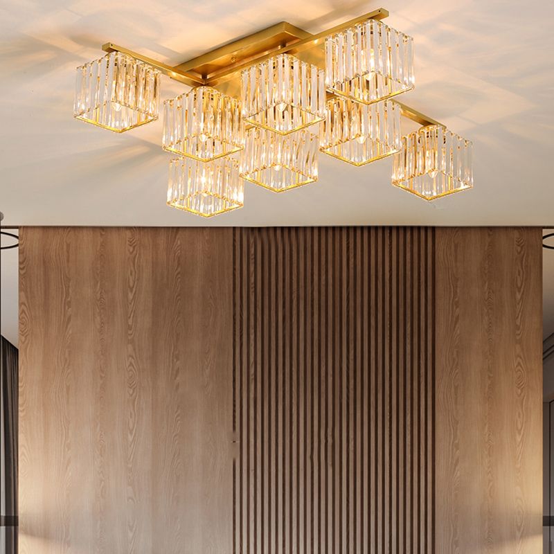 Kristy Modern Flush Mount Ceiling Light, Black/Gold - Neutralighting