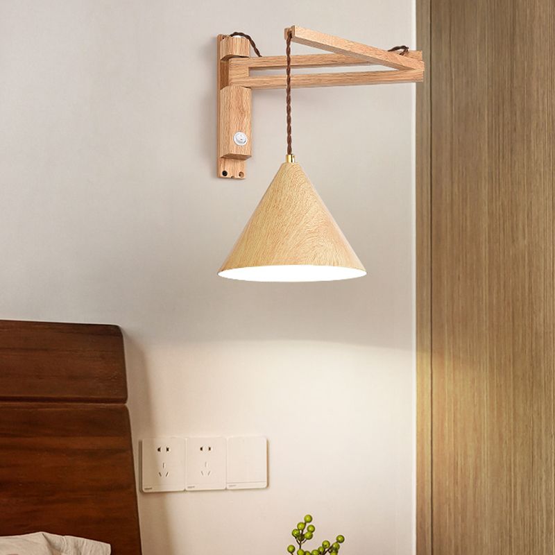 Muto Adjustable Wall Lamp, Wood/Metal, 2 Color, Living Room - Neutralighting