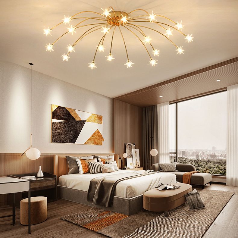 Arisha Art Deco Starry Flush Mount Ceiling Light - Neutralighting
