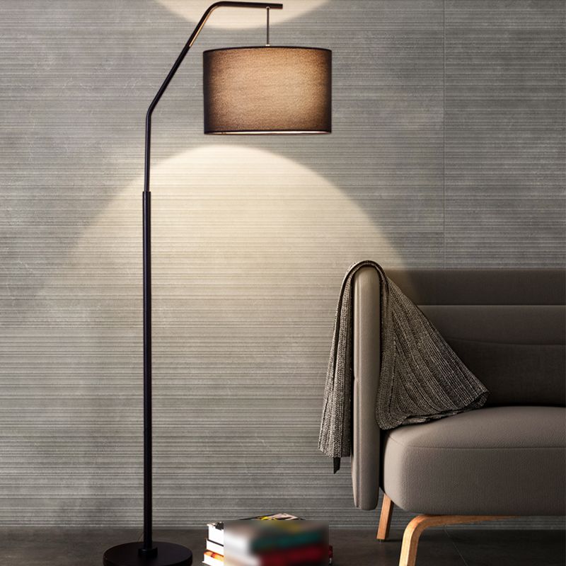 Eryn Cylinder Shape Floor Lamp, Over Arching Floor Lamp, Unique - Neutralighting