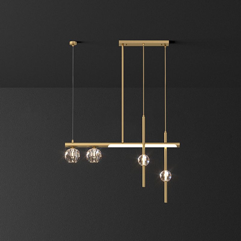 Kristy Metal & Crystal Pendant Light, Gold - Neutralighting