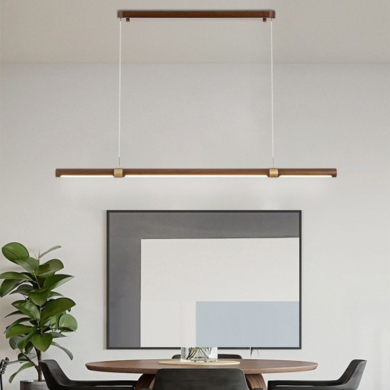 Muto Modern Minimalist Pendant Light, Metal Water Transfer Wood - Neutralighting
