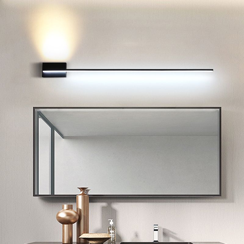Arisha Minimalist Linear Metal Vanity Wall Light, Black, Bathroom - Neutralighting