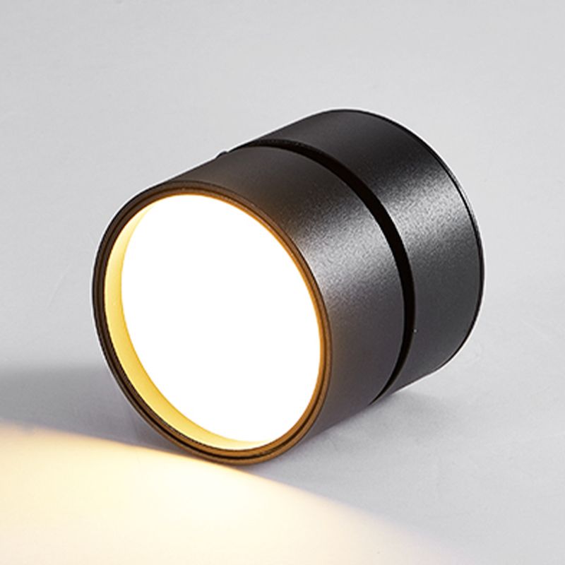 Arisha Flush Mount Ceiling Light Cylindrical Modern, Metal, Black/White, Hallway - Neutralighting