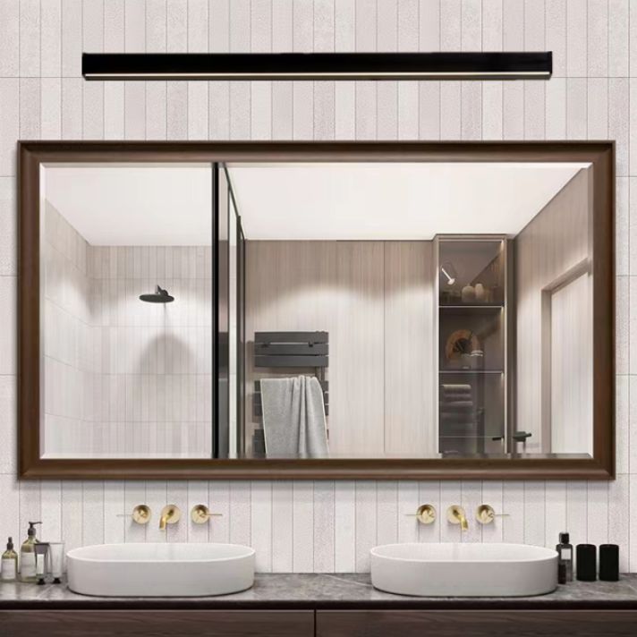 Arisha Minimalist Black Bar Mirror Front Vanity Wall Lamp, Metal/Acrylic - Neutralighting