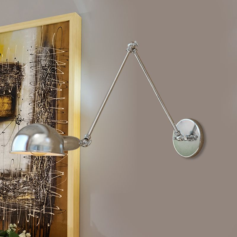 Epoch Wall Lamp Dome Minimalist, Adjustable Metal, Silver, Bedroom - Neutralighting