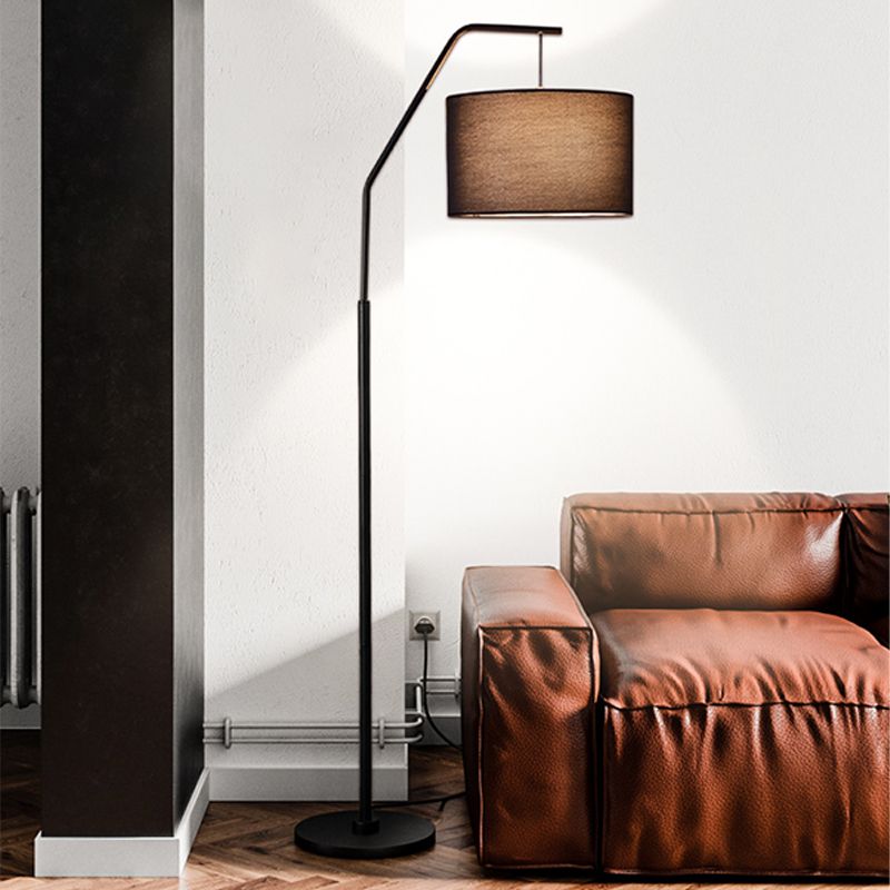 Eryn Cylinder Shape Floor Lamp, Over Arching Floor Lamp, Unique - Neutralighting
