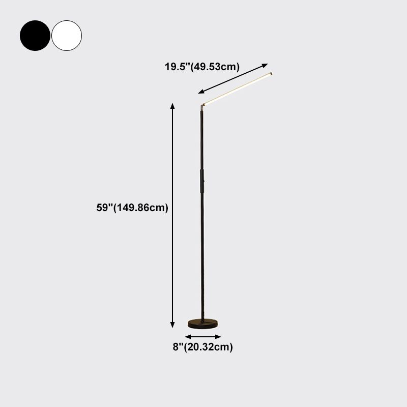 Edge Minimalistic Linear Floor Lamp, Metal, Black/White - Neutralighting