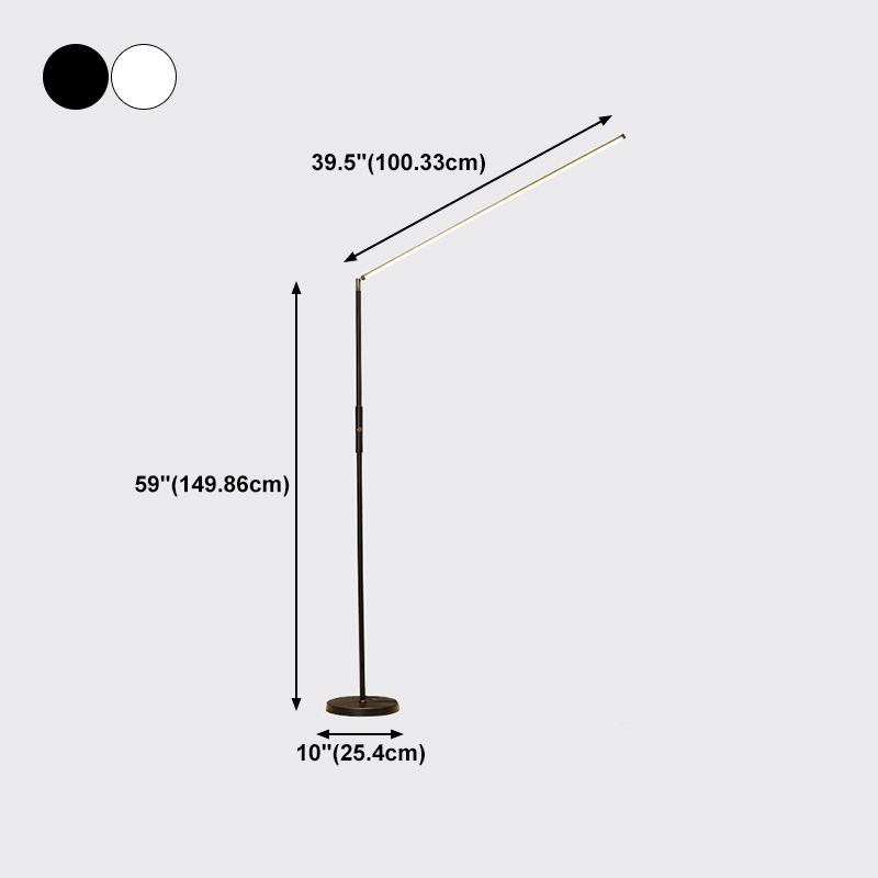 Edge Minimalistic Linear Floor Lamp, Metal, Black/White - Neutralighting