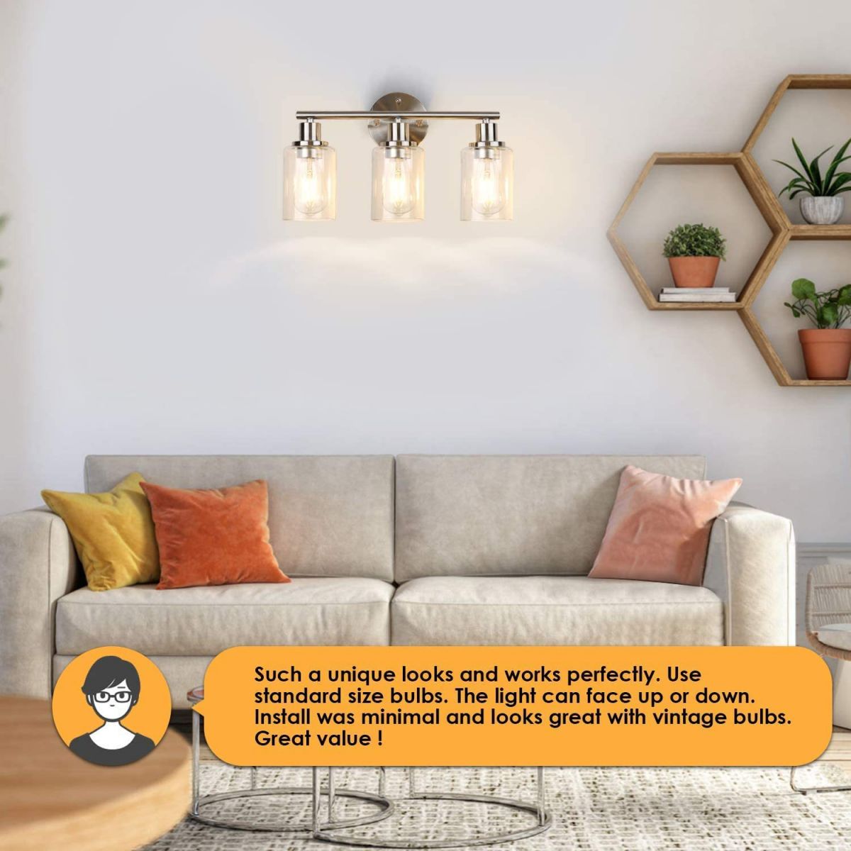 Silva Modern Cylindrical Metal&Glass Wall Lamp In Living Room, Nickel - Neutralighting