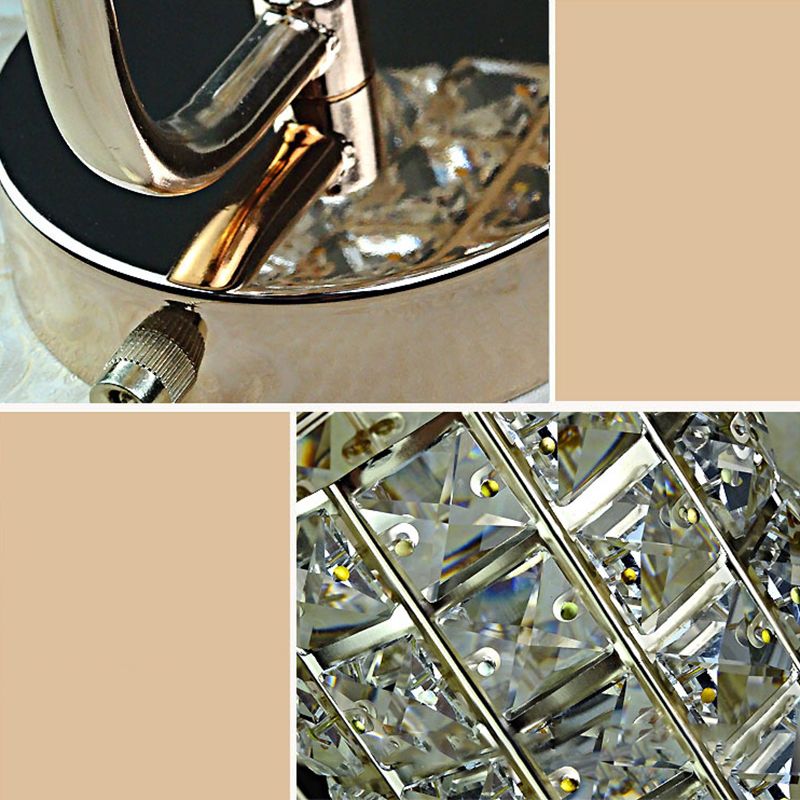 Kristy Vintage Cylinder Metal Bedside Wall Lamp, Gold/Chrome - Neutralighting