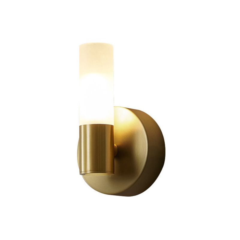 Arisha Modern Cylindrical Metal Led Wall Lamp, Gold