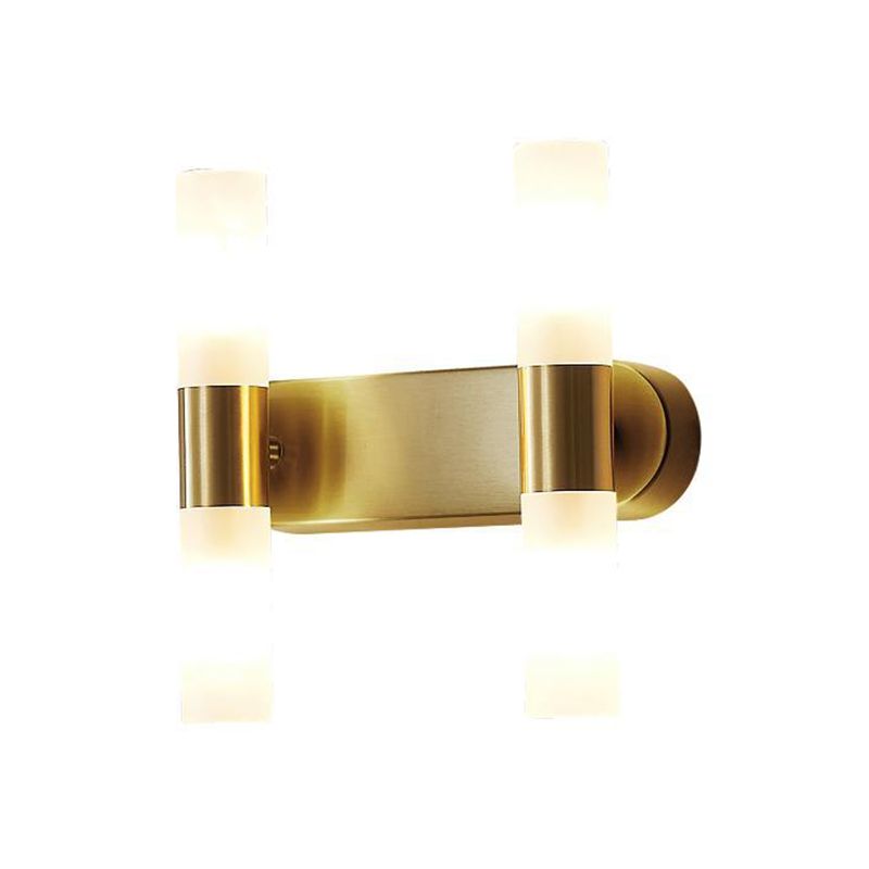 Arisha Modern Cylindrical Metal Led Wall Lamp, Gold