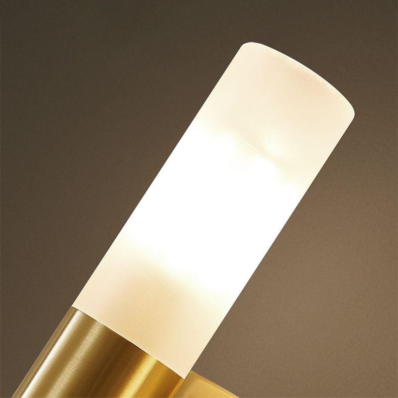 Arisha Modern Cylindrical Metal Led Wall Lamp, Gold