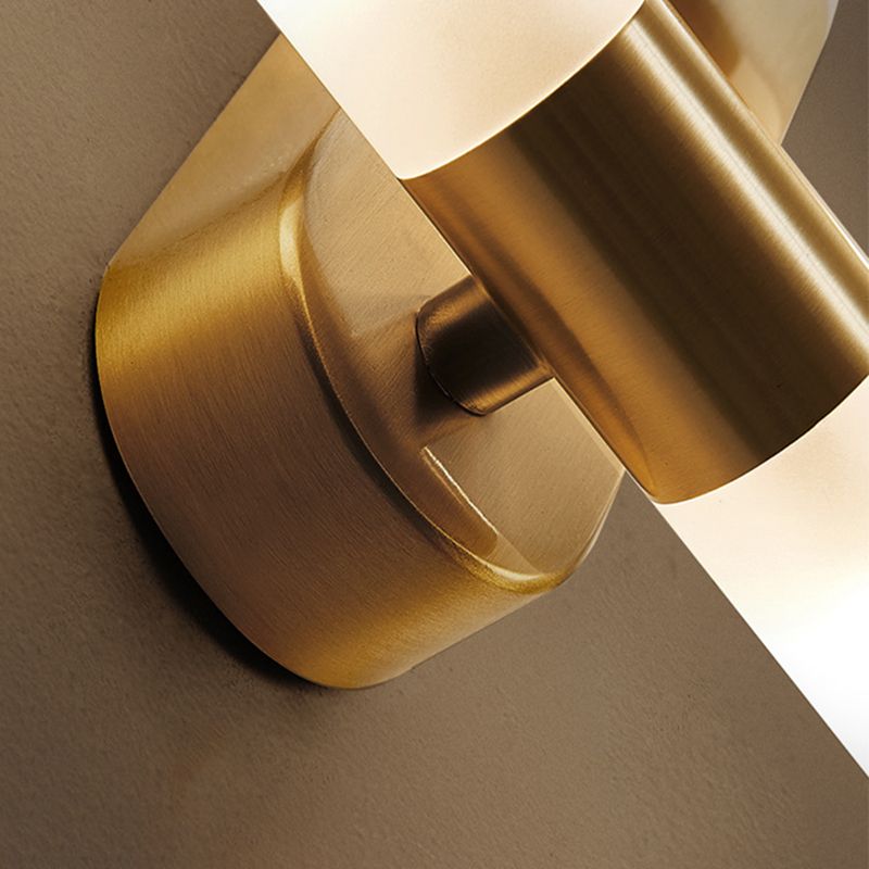 Arisha Modern Cylindrical Metal Led Wall Lamp, Gold