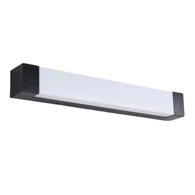 Ray Minimalist Linear Metal Outdoor Wall Lamp, Black - Neutralighting