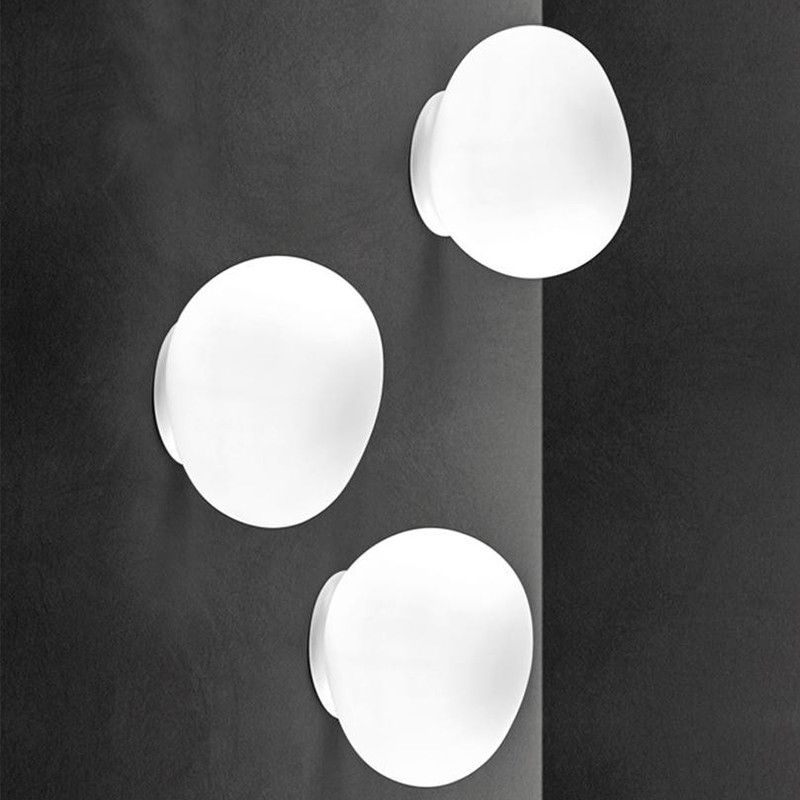 Valentina Design Geometric Glass Vanity Wall Light, White - Neutralighting
