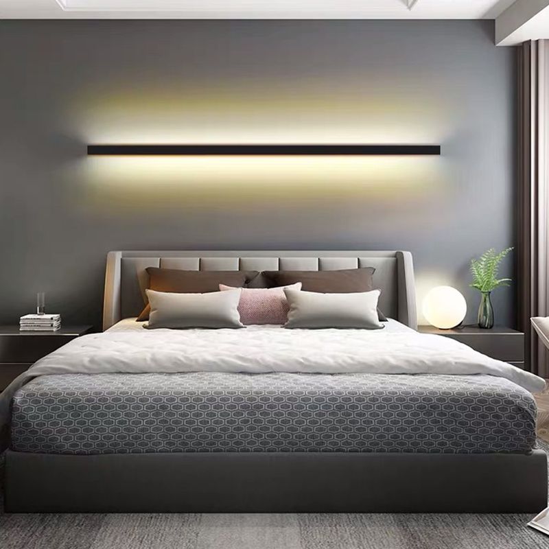 Gravo Minimalist Linear Metal/Acrylic Wall Lamp, Gold/Black/White - Neutralighting