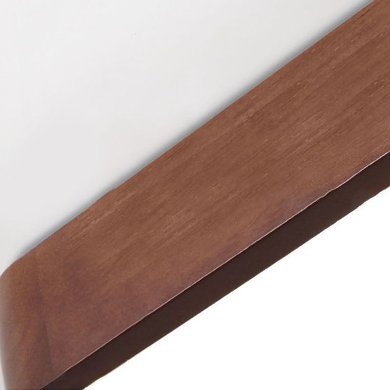 Muto Modern Geometric Walnut LED Flush Mount Ceiling Light - Neutralighting