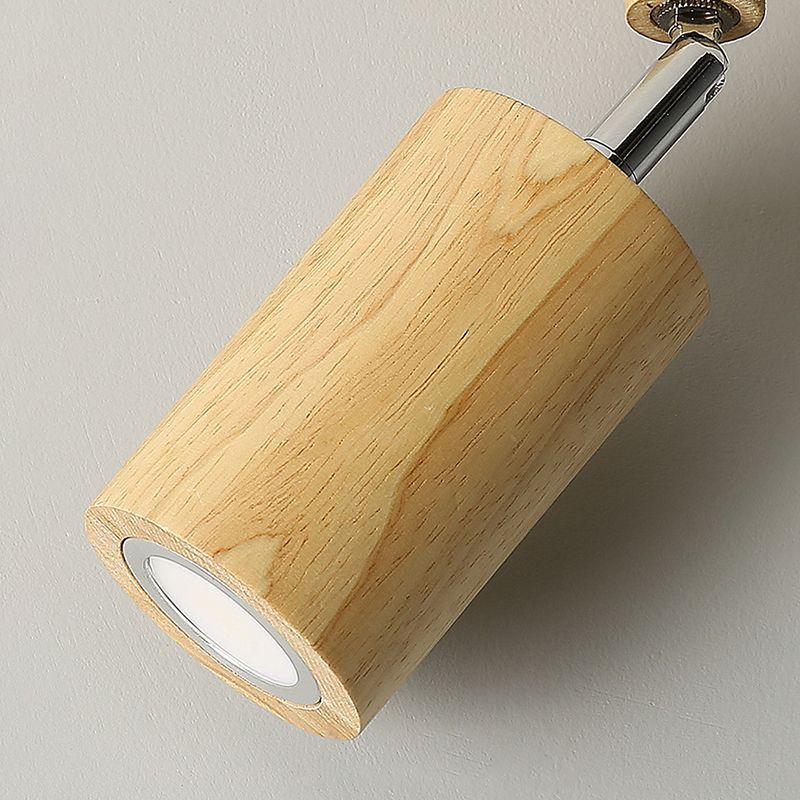 Muto Modern LED Adjustable Ceiling Spotlight, Wood - Neutralighting