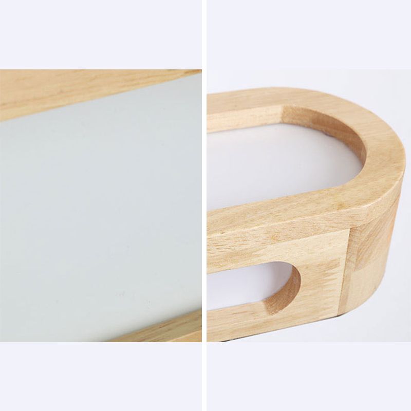 Muto Rectangular Wooden Energy Saving Oblong Wall Lamp - Neutralighting