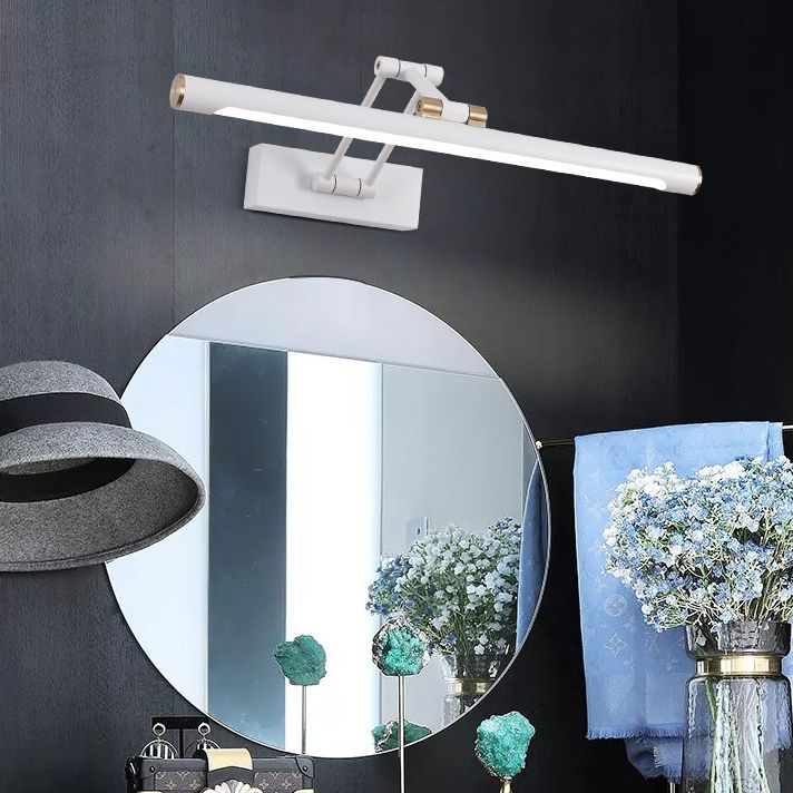 Arisha Modern Adjustable Mirror Front Vanity Metal LED Wall Lamp, Black/White - Neutralighting