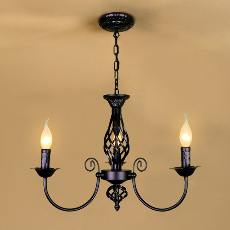 Silva Pendant Light Candle Retro, Metal/Glass, Black/White, Restaurant - Neutralighting