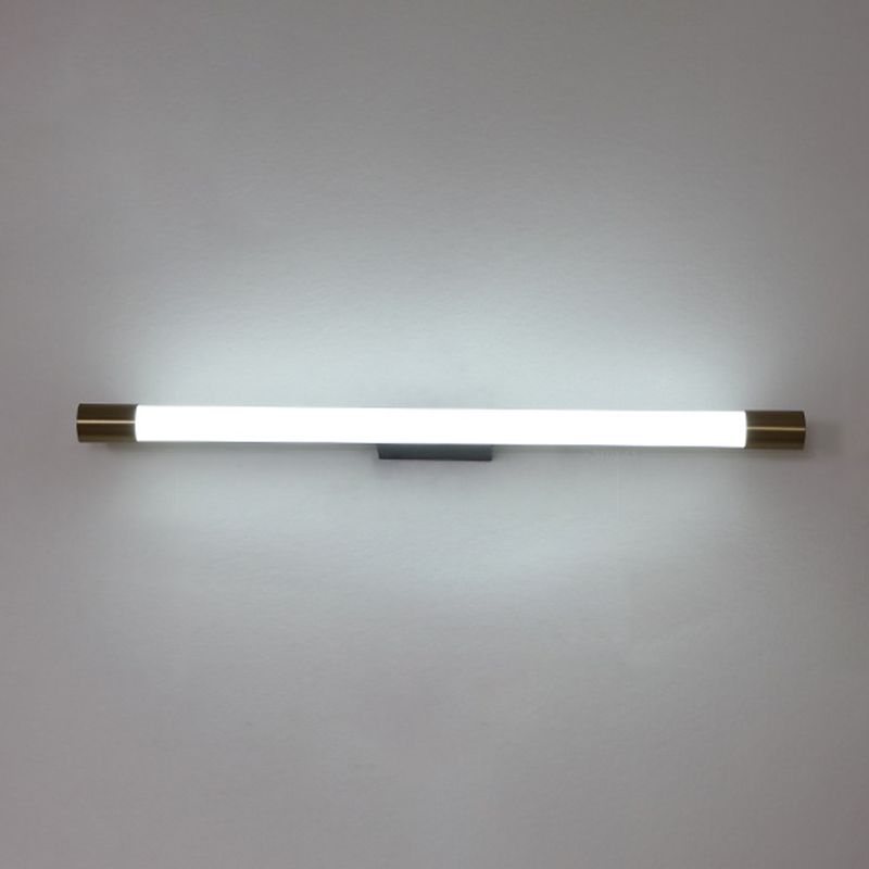 Arisha Modern Gold Mirror Front Vanity Wall Lamp, Metal/Acrylic