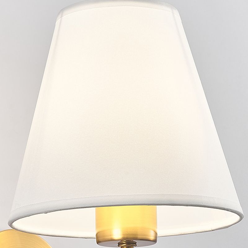 Tiffany Nordic Fabric Metal Vanity Wall Lamp, Black/White/Coffee/Flaxen - Neutralighting