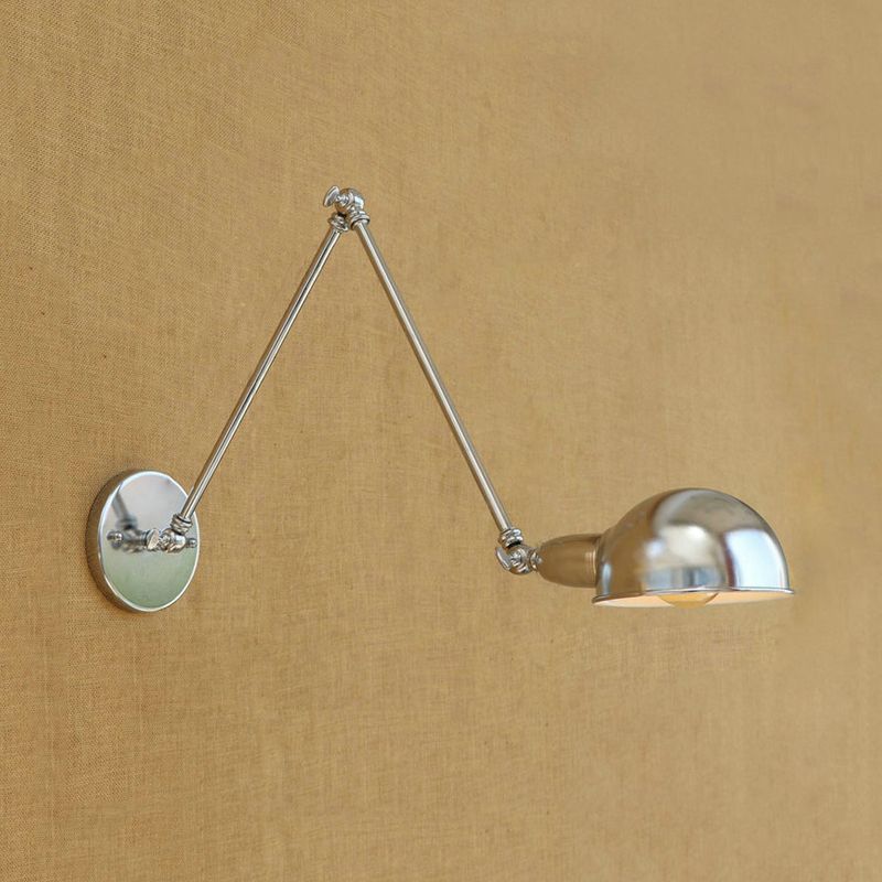 Epoch Wall Lamp Dome Minimalist, Adjustable Metal, Silver, Bedroom - Neutralighting