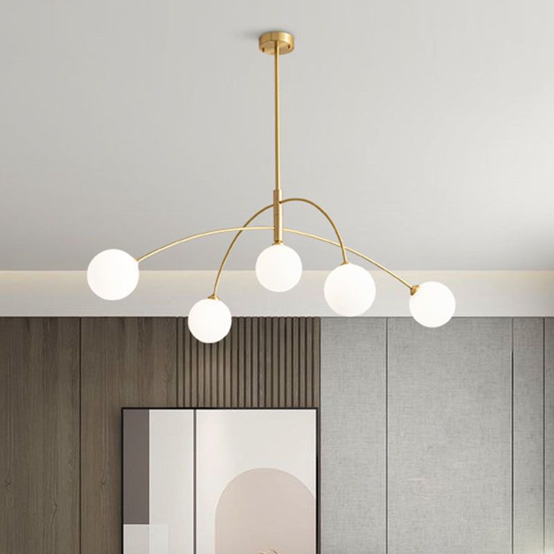 Valentina Pendant Light Globe Modern, Metal/Glass, Black/Gold, Bedroom - Neutralighting