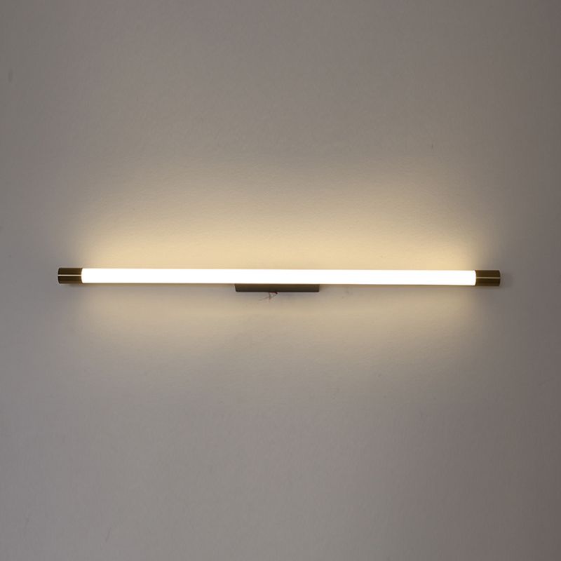 Arisha Modern Gold Mirror Front Vanity Wall Lamp, Metal/Acrylic