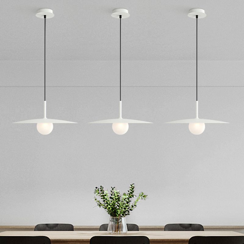 Arisha Modern Dish-shaped Metal Pendant Light, Black/White/Grey - Neutralighting