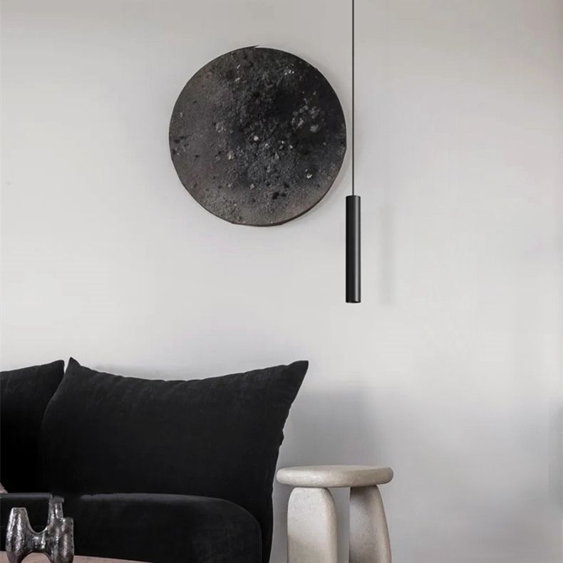 Arisha Minimalist Cylinder Black Pendant Light - Neutralighting