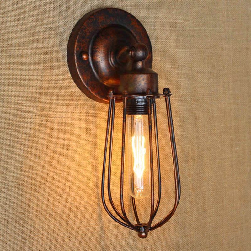 Silva Vintage Iron Wall Lamp, Black/Rust/Bronze/Gold/Silver - Neutralighting