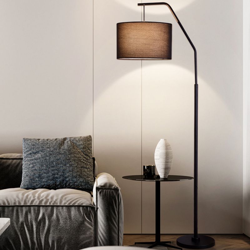 Eryn Cylinder Shape Floor Lamp, Over Arching Floor Lamp, Unique - Neutralighting