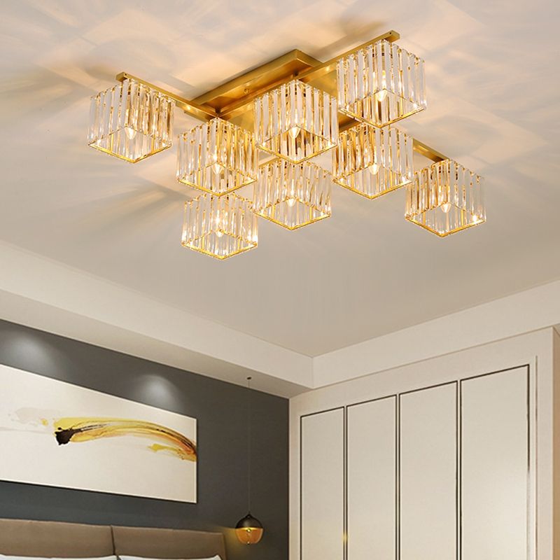 Kristy Modern Flush Mount Ceiling Light, Black/Gold - Neutralighting