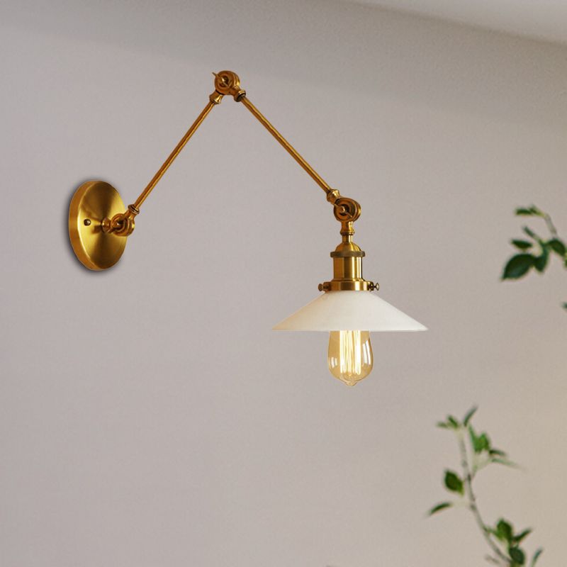 Silva Wall Lamp Retro Saucer Lampshade Metal Adjustable 2 Color, Bedroom - Neutralighting