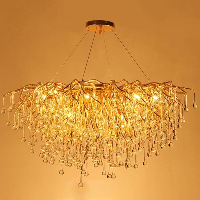 Arisha Pendant Light Tassel Luxury, Metal/Crystal, Gold, Bedroom - Neutralighting